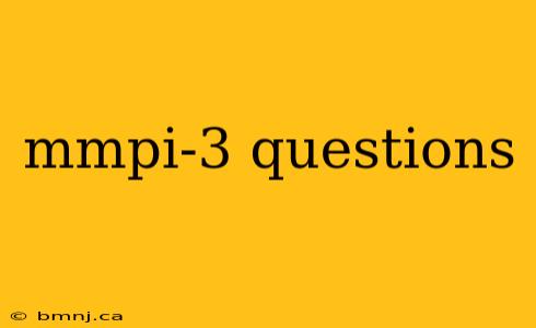 mmpi-3 questions